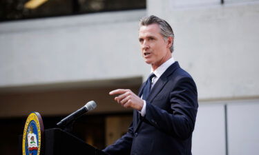 California Governor Gavin Newsom speaks before signing legislation establishing the Community Assistance