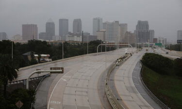 The saline of Tampa Bay is seen ahead of Hurricane Ian in Tampa