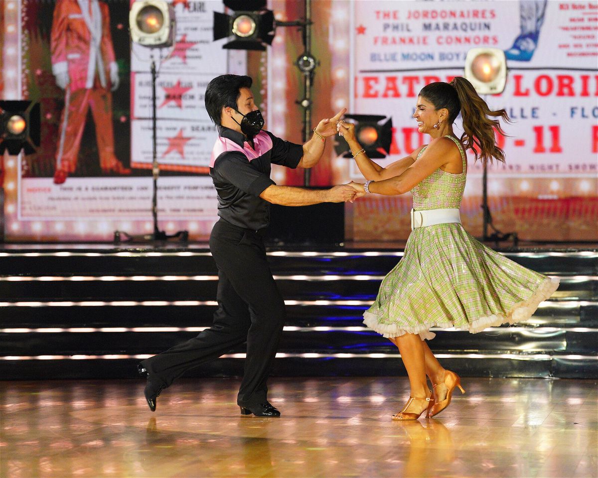 <i>Christopher Willard/ABC</i><br/>The 'Dancing with the Stars' week two elimination comes down to a tie-breaking vote. Teresa Guidice is pictured here on 'Elvis Night' on the September 26 episode.