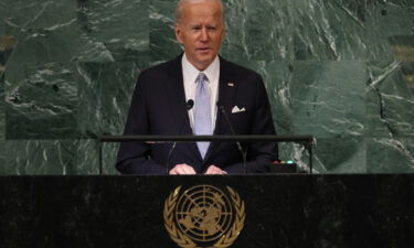 President Joe Biden addresses the United Nations General Assembly at the UN Headquarters in New York City on September 21. Biden announced on Wednesday that the US will provide $2.9 billion in additional funding to combat global food insecurity.