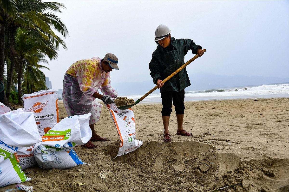 <i>Nhac Nguyen/AFP/Getty Images</i><br/>Typhoon Noru made landfall in Vietnam on September 28.