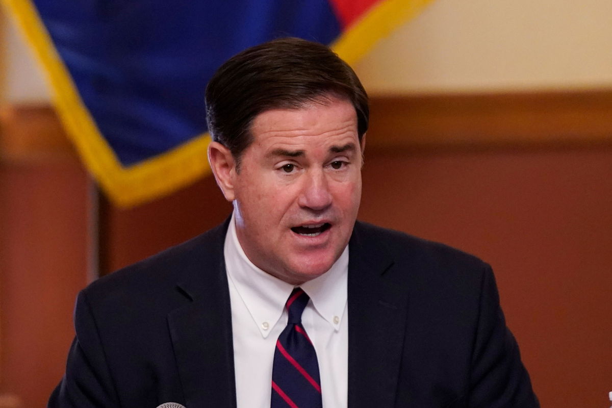 <i>Ross D. Franklin/AP</i><br/>Outgoing Arizona Republican Gov. Doug Ducey