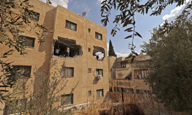 Pictured here is the apartment in Jenin destroyed by Israeli forces.