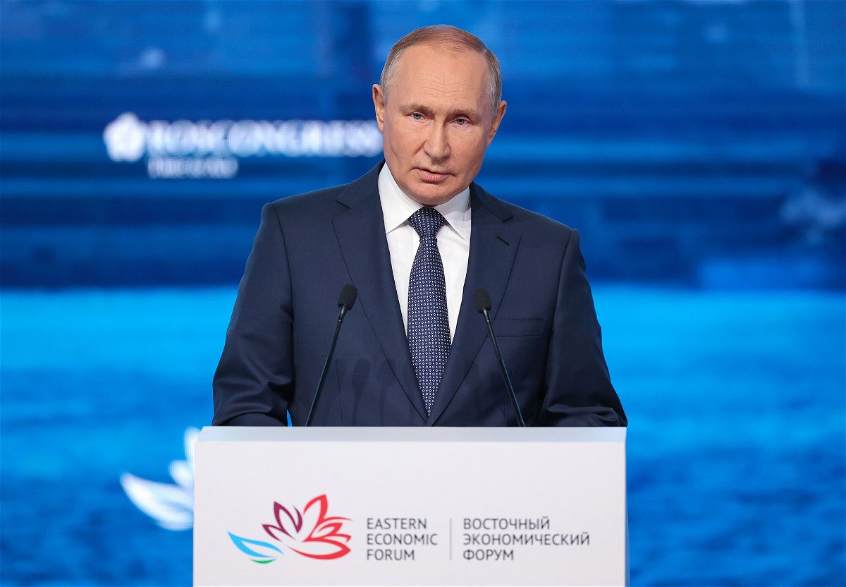 <i>Sergei Bobylev/AP</i><br/>Russian President Vladimir Putin made the erroneous claims during a plenary session at the Eastern Economic Forum in Vladivostok