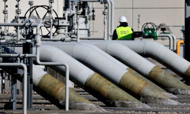 Pipes at the landfall facilities of the Nord Stream 1 in Lubmin