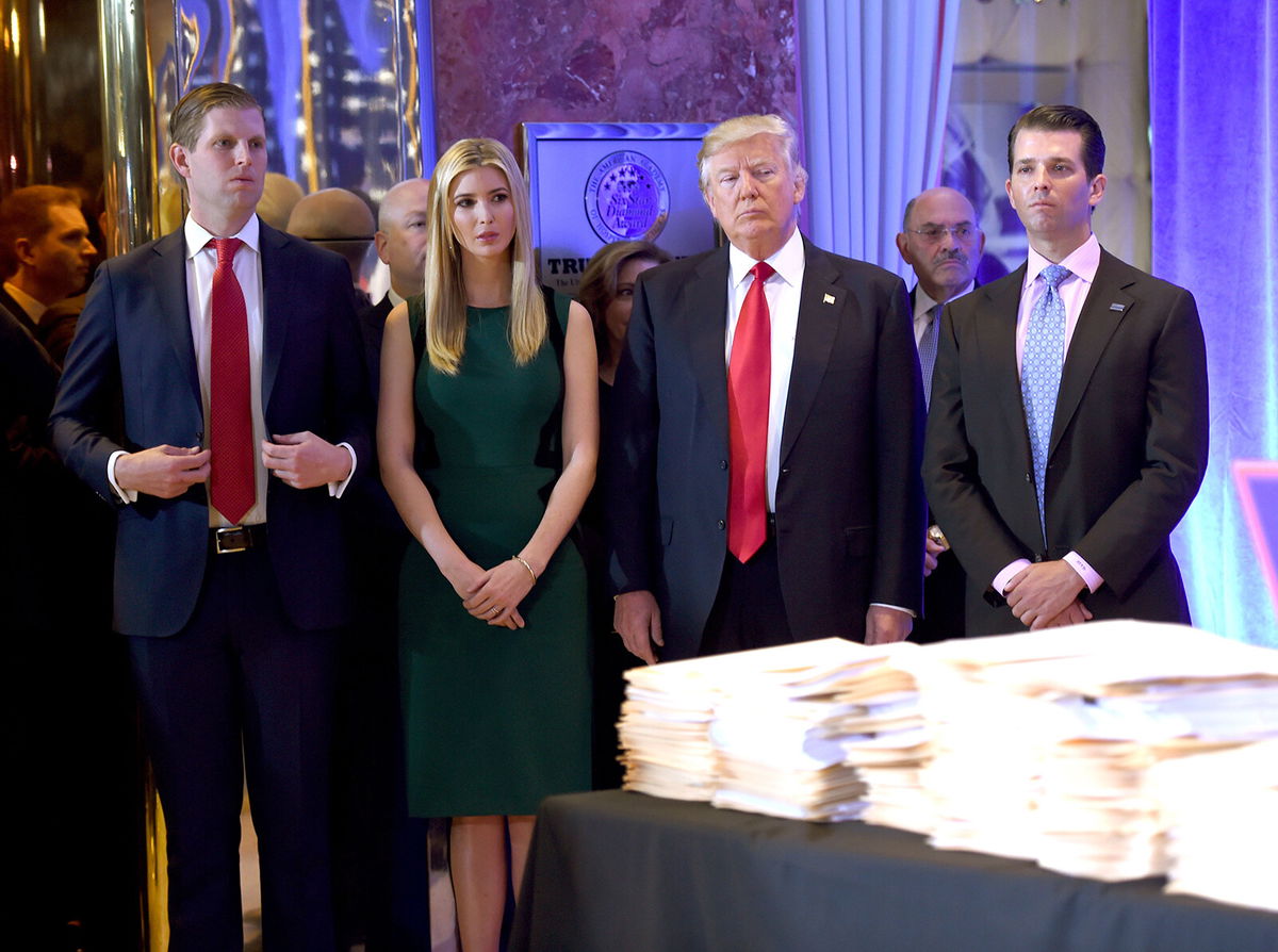 <i>TIMOTHY A. CLARY/AFP/Getty Images</i><br/>Former president Donald Trump is seen here along with his children Eric