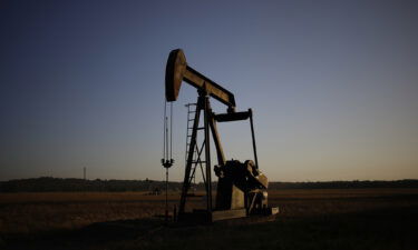 An oil pump jack at the New Harmony Oil Field in Grayville