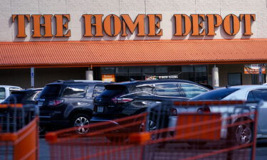 Shopping carts are parked outside a Home Depot in Philadelphia on September 21. Home Depot workers in Philadelphia have filed to have a vote to be represented by a union.