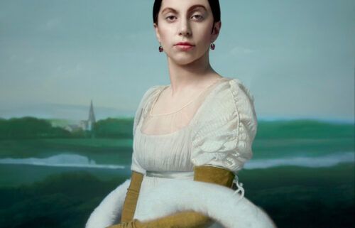 This portrait of Lady Gaga premiered at the Louvre Museum in Paris in 2013.