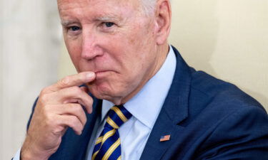 US President Joe Biden is pictured here in the Oval Office of the White House on September 16. The Biden administration is under increasing pressure to approve a federal waiver to permit a foreign diesel ship to enter a port in Puerto Rico.