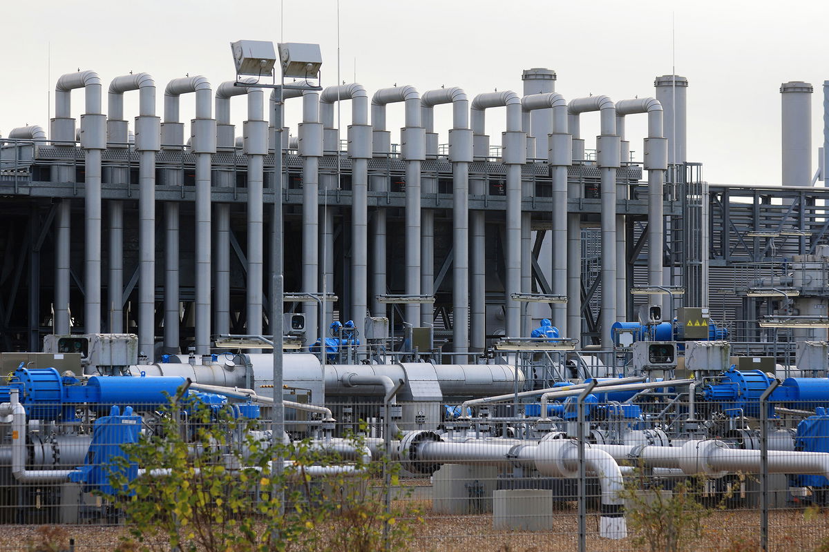 <i>Krisztian Bocsi/Bloomberg/Getty Images</i><br/>Pipework is seen here at the Etzel ESE natural gas storage facility in Germany on September 7.