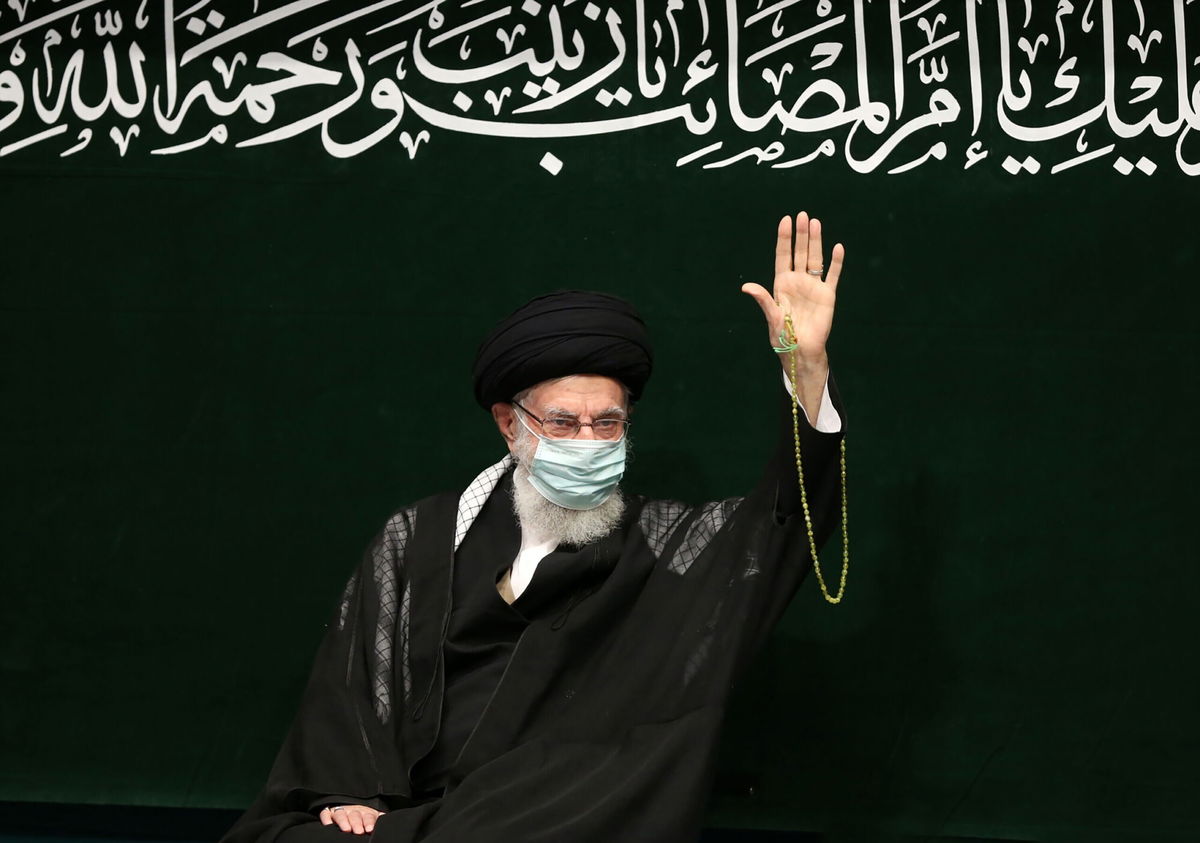 <i>Iranian Leader Press Office/Anadolu Agency/Getty Images</i><br/>Iranian Supreme Leader Ali Khamenei wore a mask during his Saturday appearance.