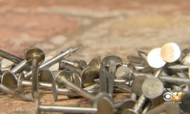 A "nail bandit" has been blanketing high-traffic intersections with roofing nails