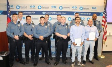 Gwinnett County Police officials recognized Otto Ortiz