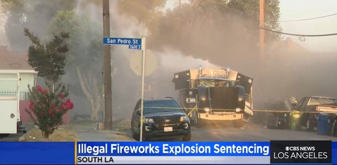 <i>KCAL</i><br/>The Los Angeles Police Department Bomb Squad blew up the illegal fireworks