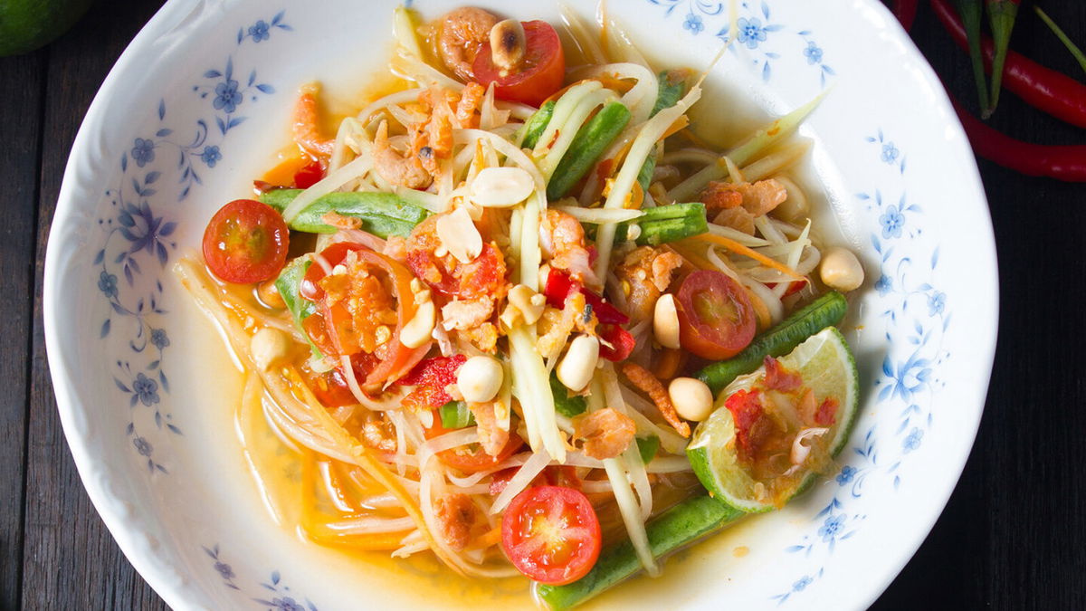 <i>pattarasiri virayasi/Adobe Stock</i><br/>The world's best spicy foods includes a green papaya salad with a fiery kick.