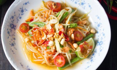 The world's best spicy foods includes a green papaya salad with a fiery kick.