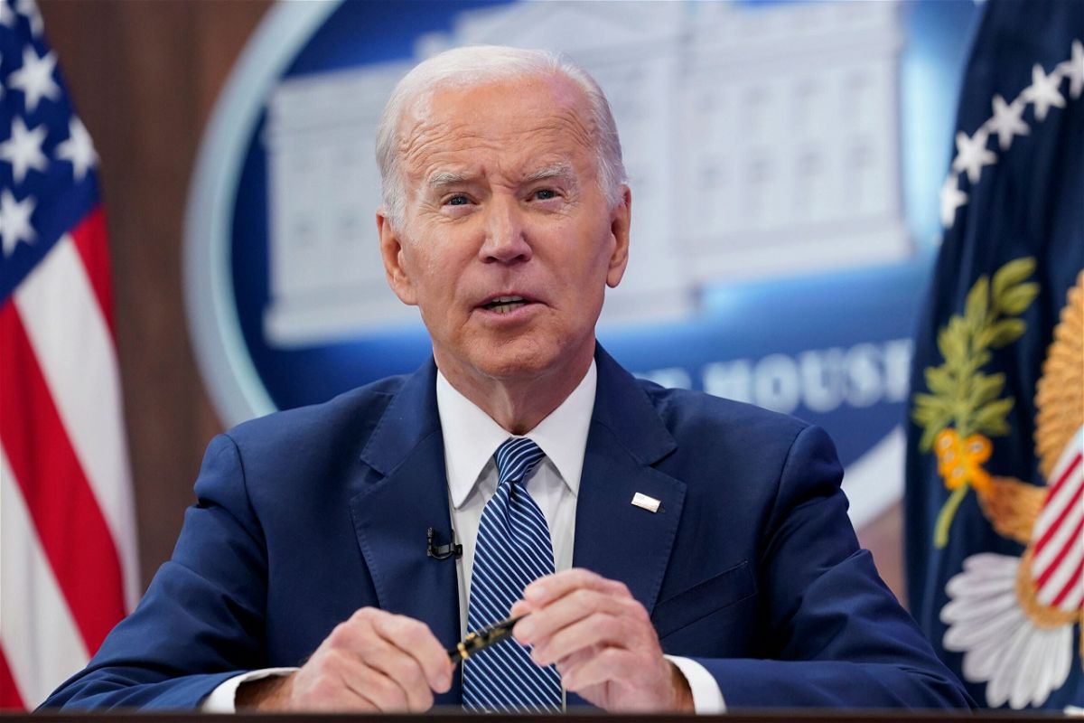 <i>Susan Walsh/AP</i><br/>President Joe Biden speaks in the South Court Auditorium on the White House complex in Washington