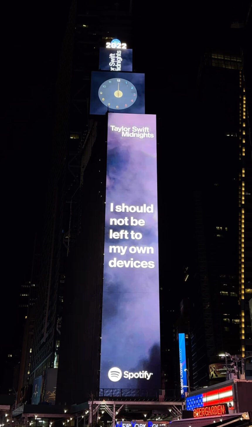 Taylor Swift's new lyrics got a Times Square reveal – KION546