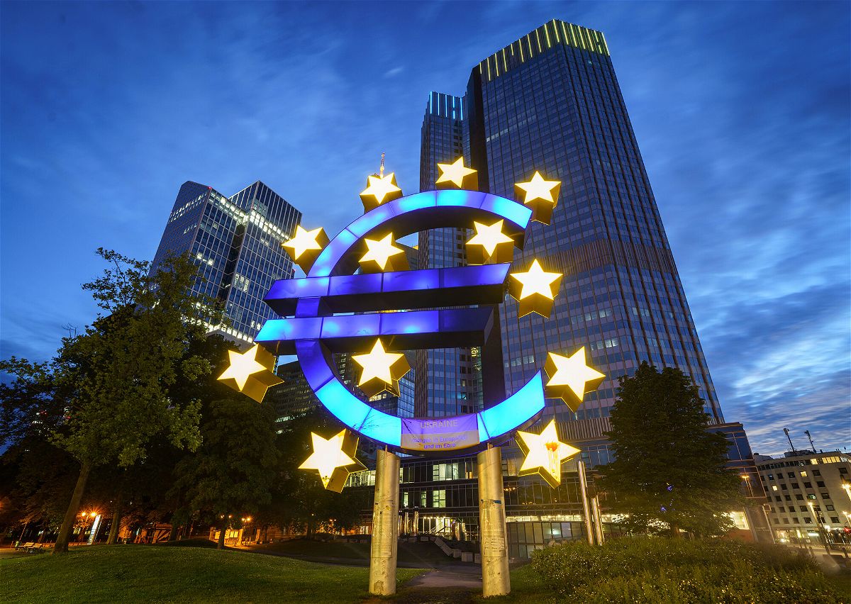 <i>Frank Rumpenhorst/picture alliance/Getty Images</i><br/>The European Central Bank hiked interest rates by three quarters of a percentage point on October 27