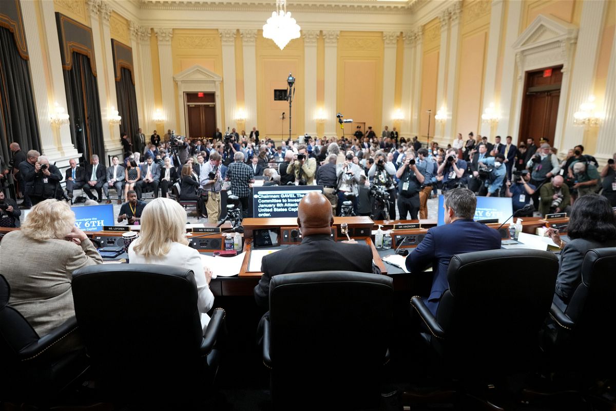<i>Doug Mills/Pool/Getty Images/FILE</i><br/>Seen here is a hearing held by the Select Committee to Investigate the January 6th Attack on the US Capitol. The Secret Service has given the House select committee investigating the January 6