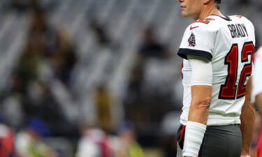 Brady looks towards the sidelines during the Tampa Bay Buccaneers vs. New Orleans Saints game on September 18.