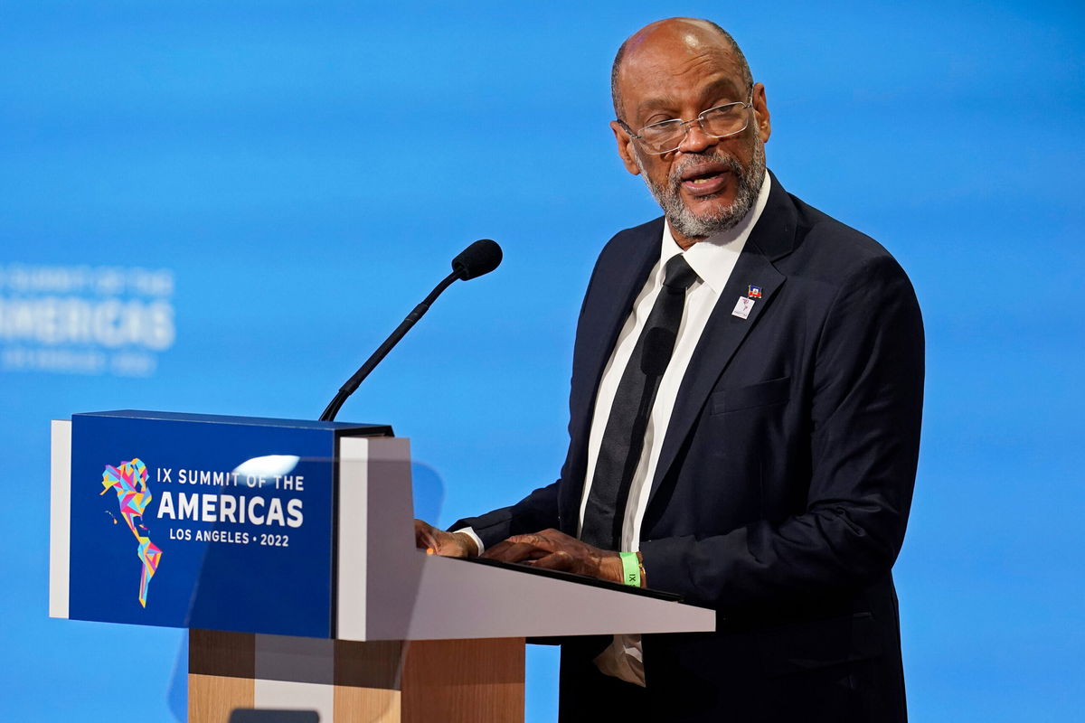 <i>Marcio Jose Sanchez/AP</i><br/>Haitian Prime Minister Ariel Henry pictured on June 10.