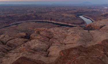 The Colorado River flows through Glen Canyon National Recreation Area near Ticaboo