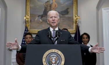 President Joe Biden speaks about deficit reduction at the White House on October 21.