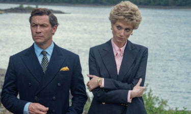 Dominic West as Charles and Elizabeth Debicki as Diana in Season 5 of "The Crown."