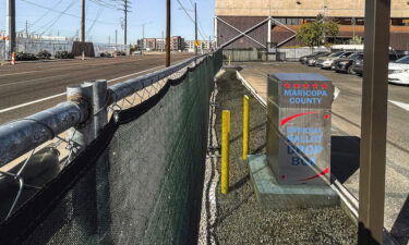 The Arizona League of Women Voters filed a lawsuit on October 25 targeting groups that they say are conspiring to intimidate voters in Arizona through "Operation Drop Box." Fences are pictured here at the Maricopa County Tabulation and Elections Center.