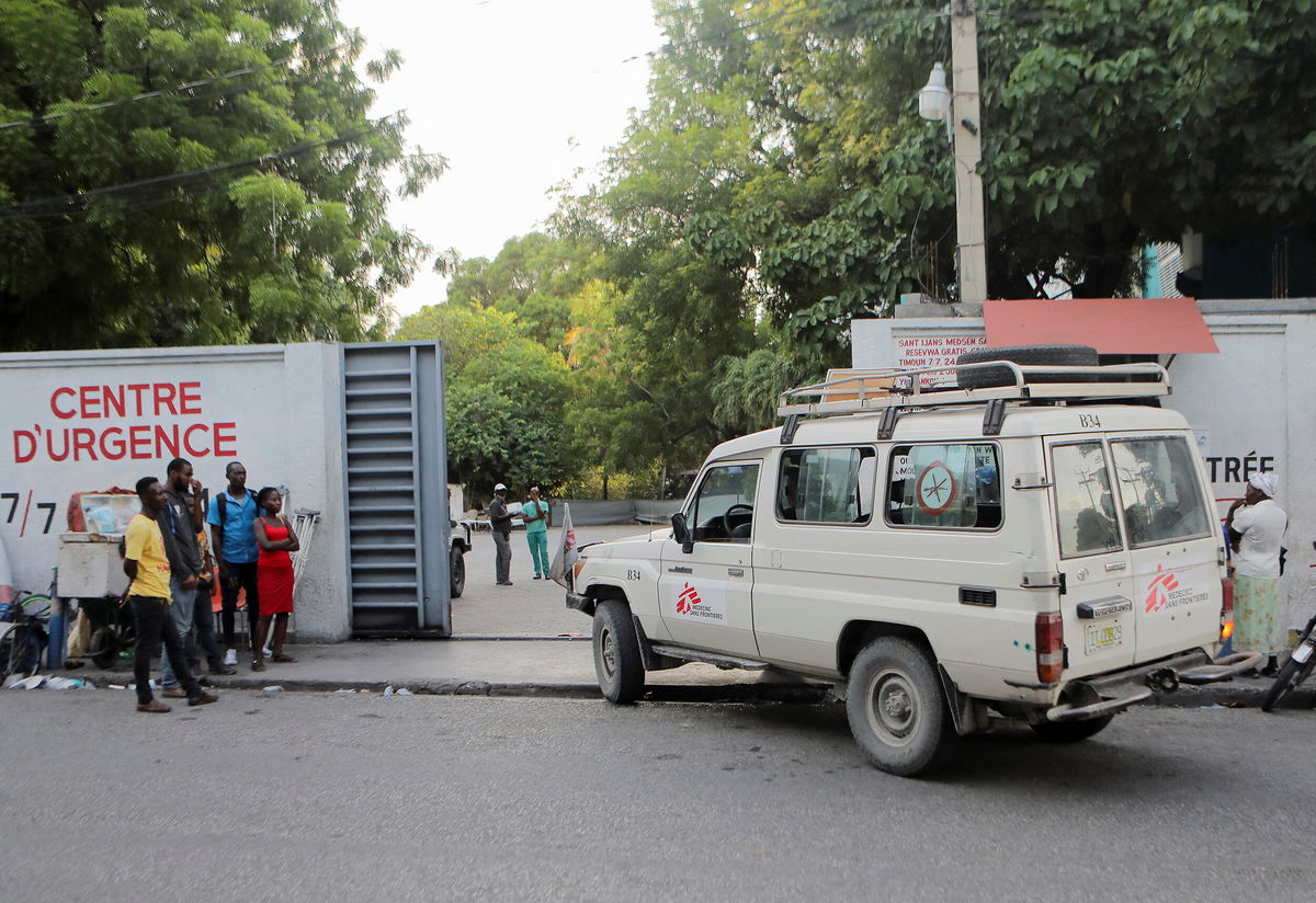 <i>Ralph Tedy Erol/Reuters</i><br/>An ambulance arrives at a hospital run by Medecins Sans Frontieres