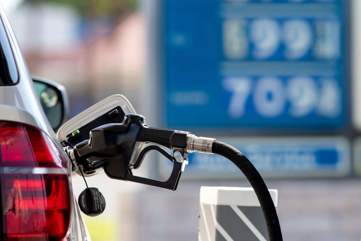 <i>Taya Gray/The Desert Sun/USA Today Network</i><br/>A sign displayed gasoline prices at six and seven dollars at a Chevron station in Cathedral City