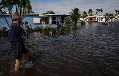 Flooded homes in Fort Myers