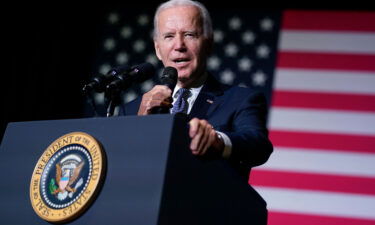 President Joe Biden speaks about student loan debt relief at Delaware State University