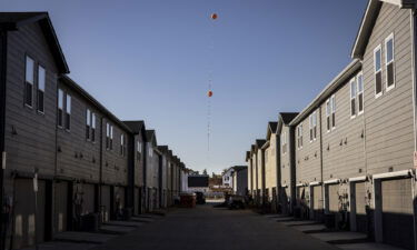 New home sales fell in September amid rising mortgage rates that have pushed some buyers away from the housing market. Homes under construction at a new development in Thornton