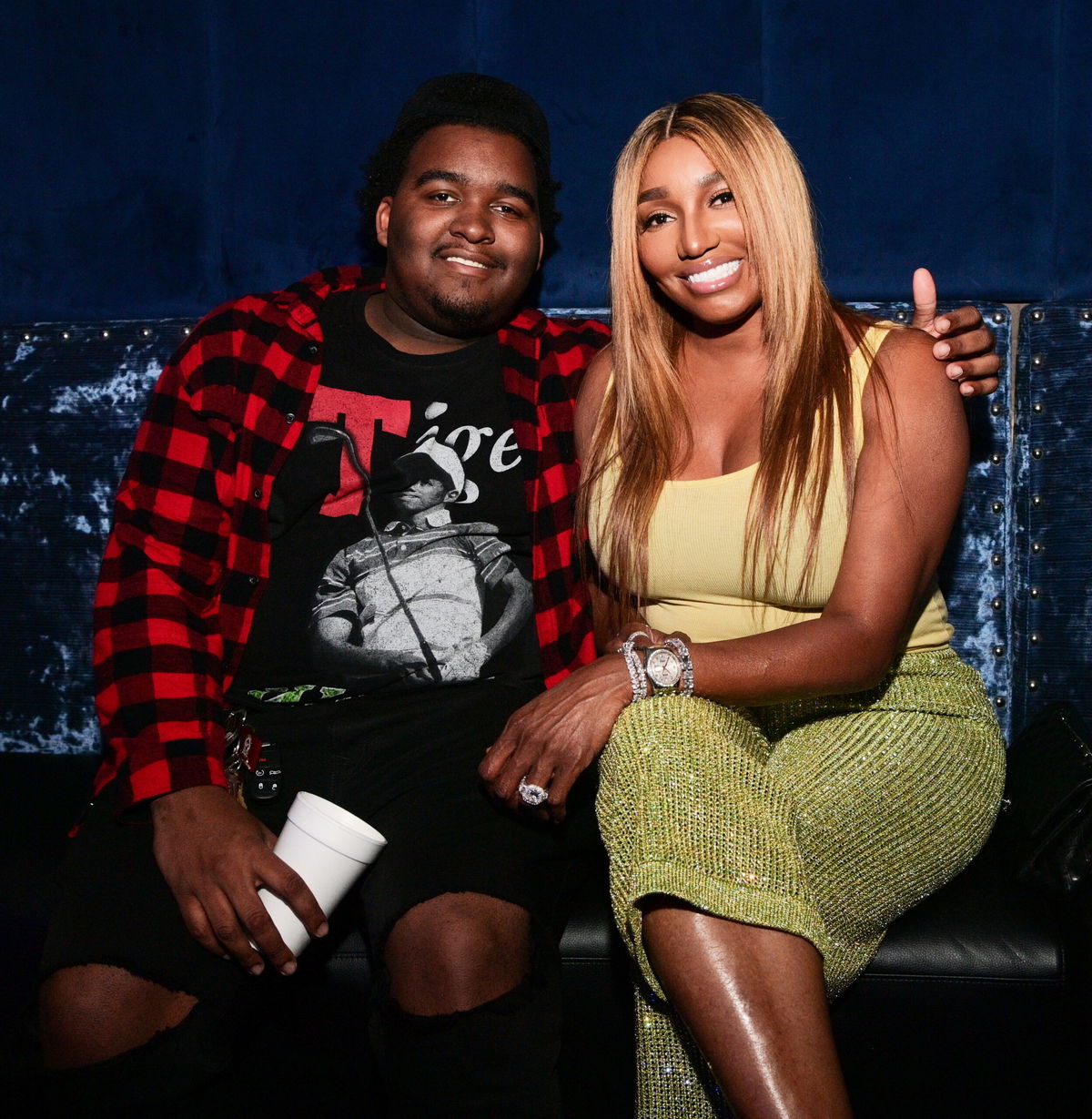 <i>Prince Williams/WireImage/Getty Images</i><br/>Brentt Leakes and NeNe Leakes in 2021. Leakes has shared that her 23-year-old son is 