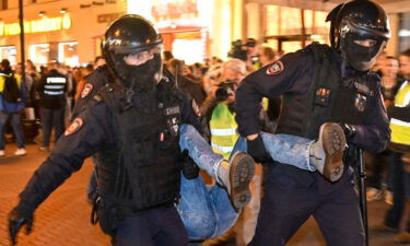 Protests took place in Russia after President Vladimir Putin's announcement for "partial mobilization" last month.