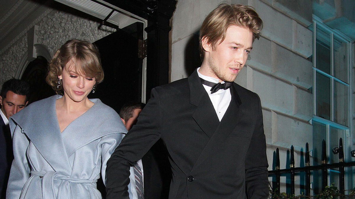 <i>Blitz Pictures/Shutterstock/FILE</i><br/>Taylor Swift (left) and Joe Alwyn are pictured here in London in February 2019. Swift and Alwyn appear to have collaborated on tracks of Swift's tenth album 'Midnights.'