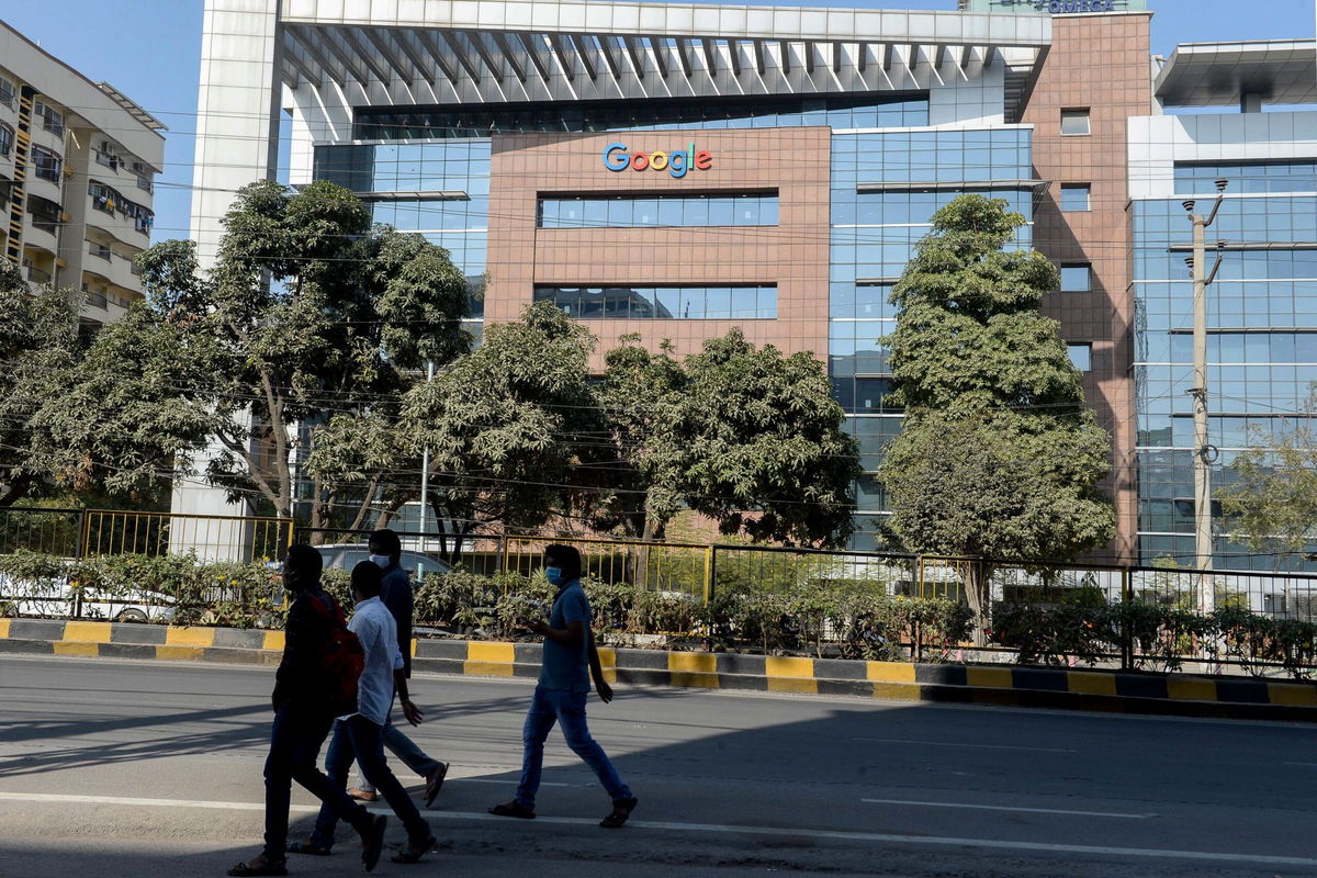 <i>Noah Seelam/AFP/Getty Images</i><br/>Indian regulators hit Google with $162 million fine over anti-competitive practices. Pictured is the Google office building in Hyderabad