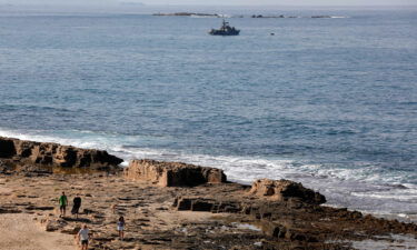 Israel and Lebanon reach a historic maritime agreement. A navy vessel here patrols the Mediterranean waters off Rosh Hanikra on the Israeli side of the border between the two countries