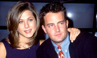 Jennifer Aniston and Matthew Perry attend the 1995 NBC Fall Preview circa 1995 in New York. Aniston confronted Perry about his substance abuse.