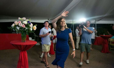 Rep. Nancy Mace (R-SC)  walks to speak at her event after winning the South Carolina's GOP primary election on June 14 in Mt Pleasant