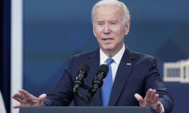 President Joe Biden speaks about the student debt relief portal beta test on October 17