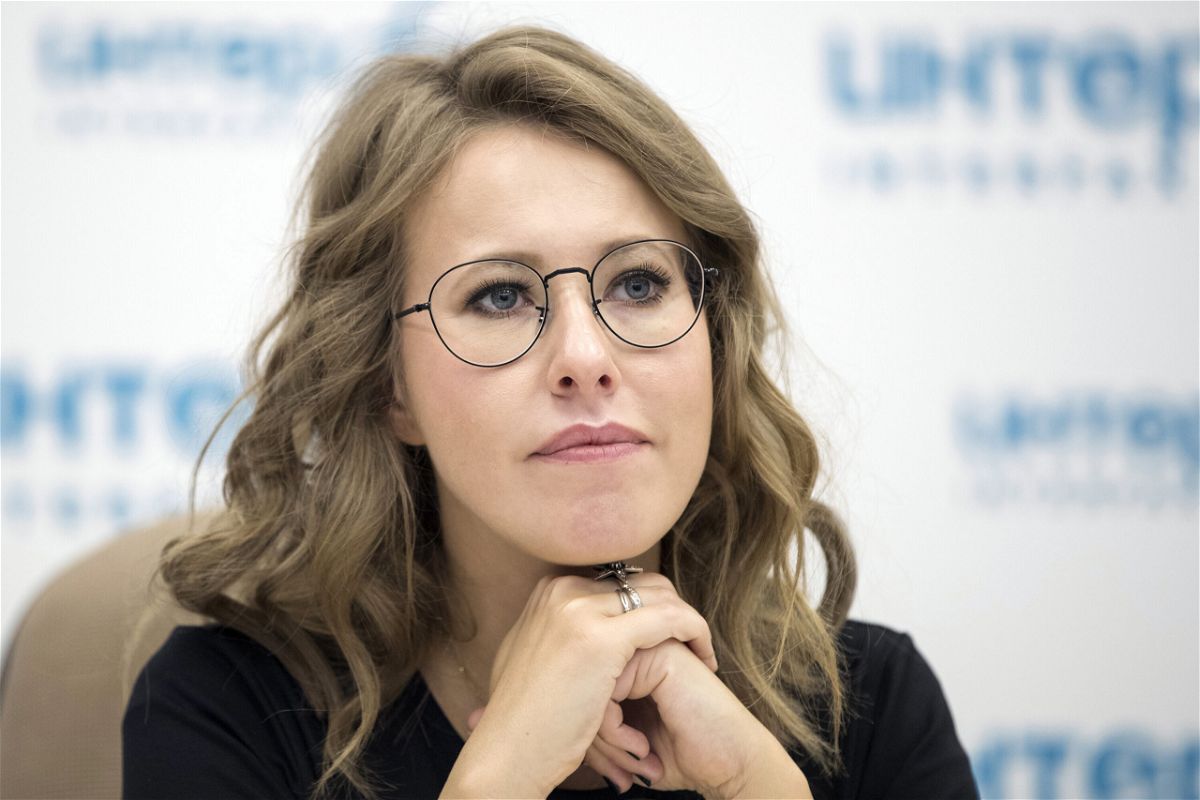 <i>Pavel Golovkin/AP</i><br/>Russian TV host and 2018 presidential candidate Ksenia Sobchak