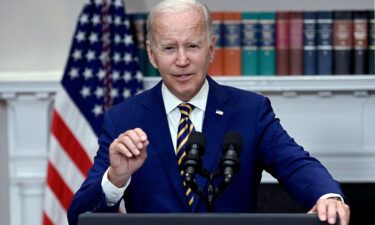 US President Joe Biden announces student loan relief on August 24 in the Roosevelt Room of the White House in Washington
