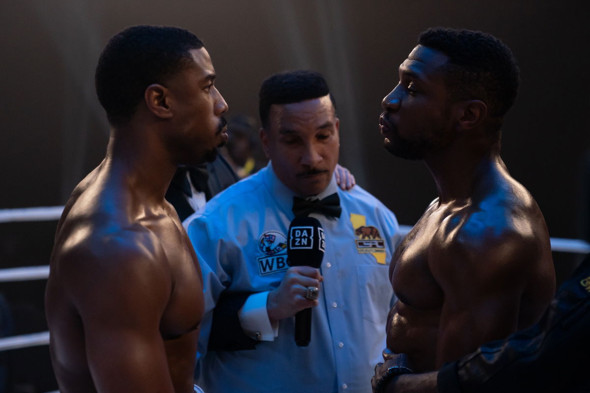 <i>Eli Ade/Metro-Goldwyn-Mayer Pictures</i><br/>Michael B. Jordan stars as Adonis Creed and Jonathan Majors as Damian Anderson in 