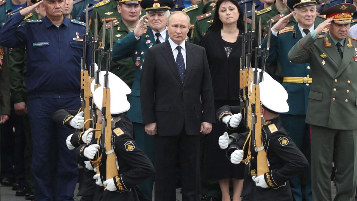 <i>Maxim Shipenkov/Pool/Reuters</i><br/>Russian President Vladimir Putin attends a wreath-laying ceremony on June 22