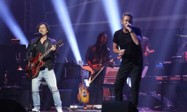 Chad Kroeger and Ryan Peake of Nickelback perform onstage during the 2022 Canadian Songwriters Hall Of Fame Gala at Massey Hall in Toronto on September 24.