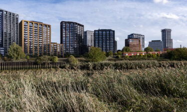 London's rental market has become a 'nightmare.' London apartment buildings are pictured here on October 17.